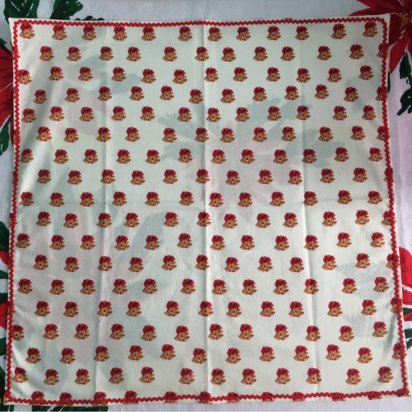 🔔 Handmade Vintage Style Golden Bells Napkins, Set of 2 🔔 - Picture 10 of 16